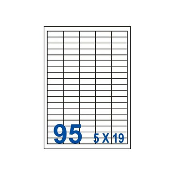 裕德 三用 電腦 標籤 95格 14X37mm 白色 1000張 /箱 UH1437-1K