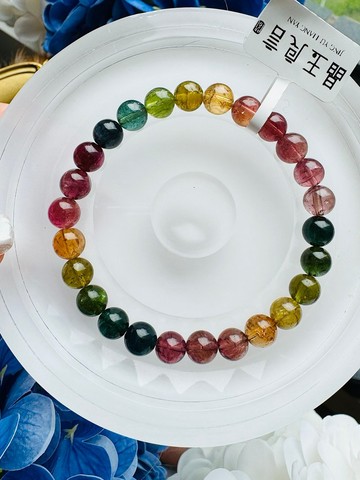 小精品天然老礦濃色碧璽7mm15.09藍碧紫碧璽財事業強磁場旺夫石