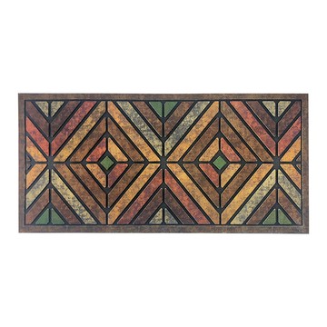G+居家 橡膠植絨戶外地墊-56x120cm 英倫經典菱格迎賓地墊/入門墊/刮沙地墊/玄關墊/橡膠地墊/蹭土墊/入戶墊