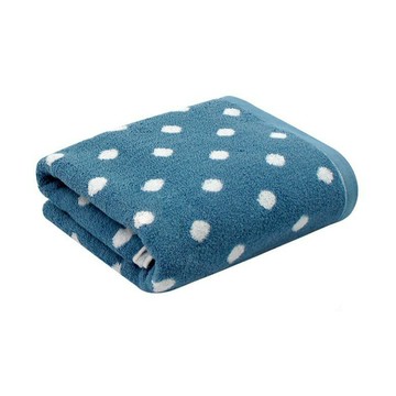 MORINO 抗菌防臭圓點浴巾(藍) [大買家]