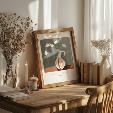寧靜花語 Lily in Silence / 現代靜物花卉掛畫 海報