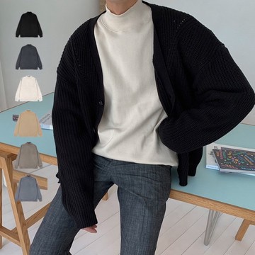 [HYC] 韓國 重磅 半高領 內刷毛 韓系 INS 情侶 落肩 長袖 大學TEE 素面 上衣 韓國男裝 高領 衛衣