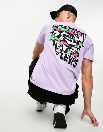 Levi's t-shirt with backprint in purple with logo