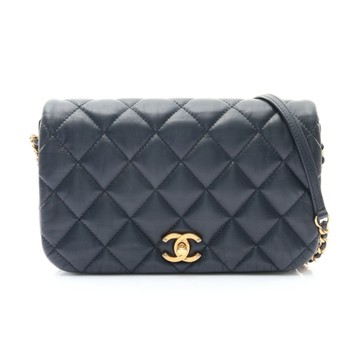 CHANEL 香奈兒 Nailed CC Flap 肩背包 藍色 菱格紋羊皮 金釦 無卡 二手精品 【二手名牌BRAND OFF】