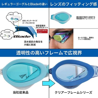 VIEW(ビュー) 競泳 ゴーグル Blade ORCA ミラーコーティング UVカット