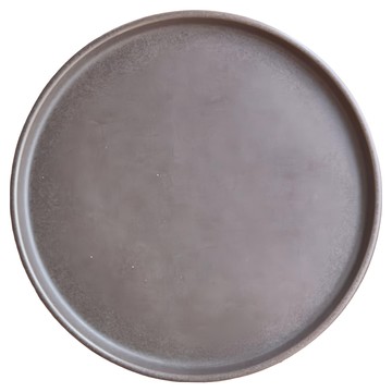 美濃燒 簡約圓平皿，日本製陶瓷餐盤，適用於家用微波爐、洗碗機、烘碗機  深咖啡色  1個