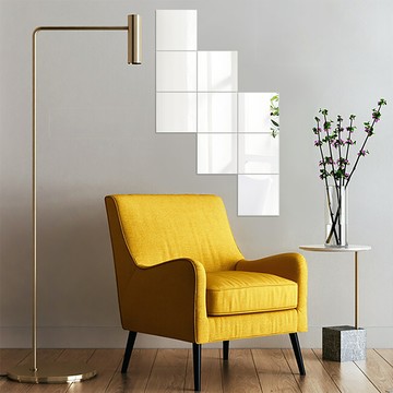 E.dot 萬用隨意貼鏡面貼紙  15 x 15cm  銀白色