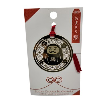 TOYO 御守達摩 24K鍍金 日本製造 幸運符書籤  1個