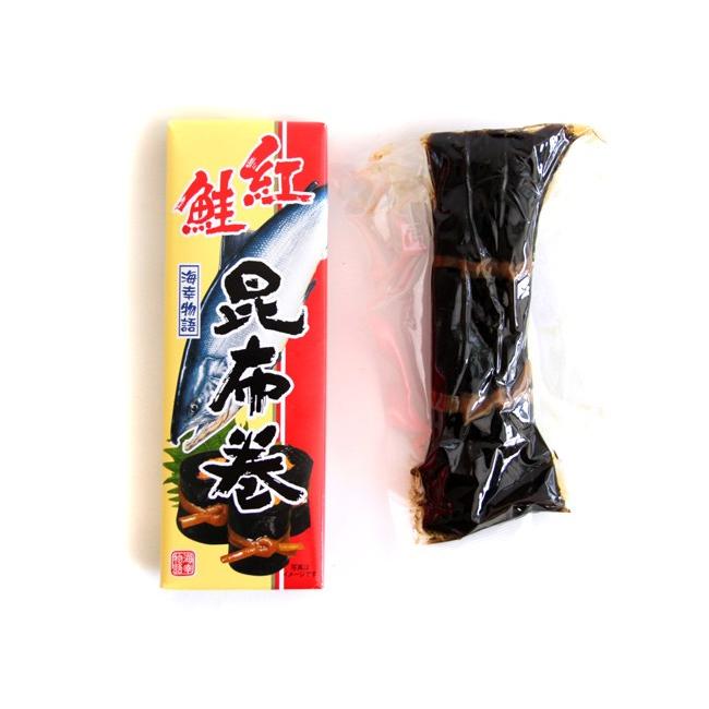 紅鮭昆布巻 150g(中箱)北海道産コンブで仕上げたべに鮭をこんぶ巻に致しました。おつまみでもオススメです。