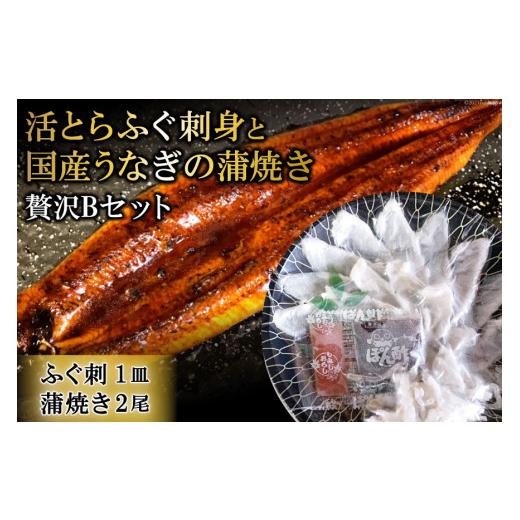 ふるさと納税 長崎県 島原市 AF050活とらふぐ刺身と国産うなぎの蒲焼き贅沢Bセット（ふぐ刺1皿・蒲焼き2尾）