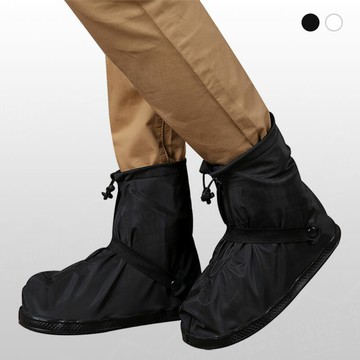 加厚防滑不掉跟綁帶防水雨鞋套 拉鍊防水 騎車中筒雨靴 防水鞋套 防水鞋 雨鞋 雨具【YX0221】《約翰家庭百貨