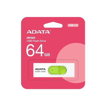 ADATA 威剛 UV320 64GB USB3.2 Gen 1高速隨身碟 [清新白綠] (AD-UV320W-64G)