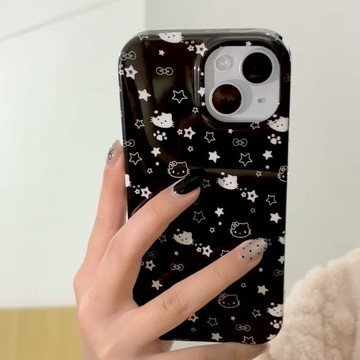 免運+隔日🚚果凍手機殼 滿屏線條星星Kt 適用於蘋果17promax 16Pro 15plus14 13 1211防摔