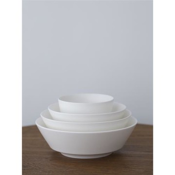 曼敘白色盤子高級感家用陶瓷碗碟套裝景德鎮輕奢圓形大號湯盤餐具