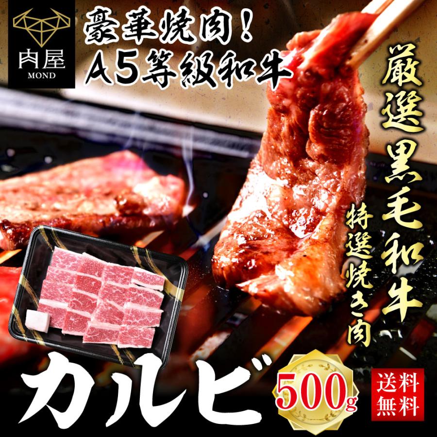 焼肉 肉 牛肉 和牛 A5等級 黒毛和牛 霜降りカルビ 500g 肉ギフト お取り寄せ グルメ