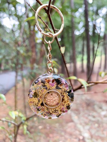 隨身守護-彩色碧璽奧根鑰匙圈