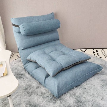 懶人沙發  亞麻棉麻 榻榻米  單人小沙發 可折疊  躺椅  臥室 單人小沙發  陽臺躺椅 布藝沙發