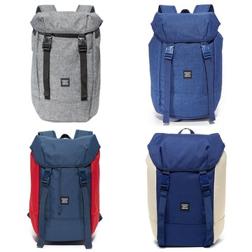 Herschel Iona 灰黑 深藍 水藍 側邊 網布 筆電層 帆布 防潑水 大容量 後背包 大學 書包 背包 現貨