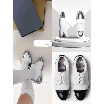 2023新款韓國原單高爾夫球鞋女士舒適防滑透氣英倫風系帶下場女鞋