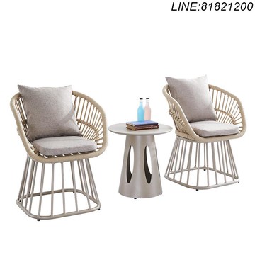 免運 快速發貨戶外陽臺庭院休閑藤椅室外海邊酒店民宿創意防水防曬桌椅組合家具 支持訂製 廠家優勢