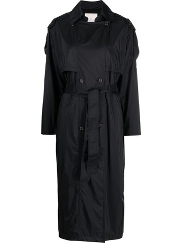 Moncler - Deva belted trench coat - women - Polyamide/Cotton/Polyamide - 0 - Black