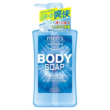 KOSE 高絲 softymo 絲芙蒂 超酷清涼男士沐浴乳 550ml 清潔毛孔、去除異味、保濕不乾澀  1瓶