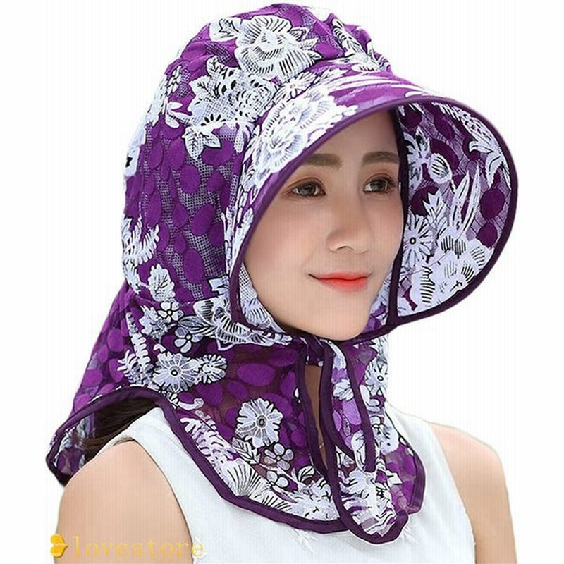 Uvカット 花柄 帽子 農作業 ガーデニング 日よけ帽子 レディース 首までガード キャップ 夏 おしゃれ 花柄 サンバイザー つば広 通販 Lineポイント最大0 5 Get Lineショッピング