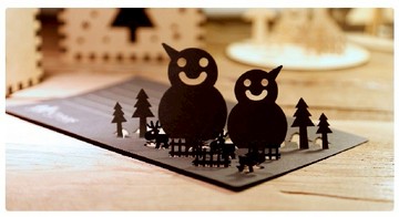 聖誕快樂立體卡片 雪人好朋友N1