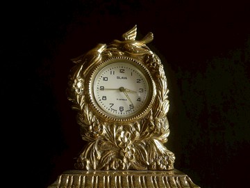 【老時光 OLD-TIME】早期蘇聯時期製厚重銅鍍金發條式小座鐘