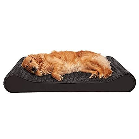 Furhaven Pet Dog Bed Cooling Gel Foam Ultra Plush Faux Fur Luxe