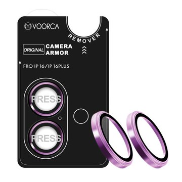 VOORCA for iPhone16 / 16Plus 鋁合金鏡頭貼-內凹防破碎版