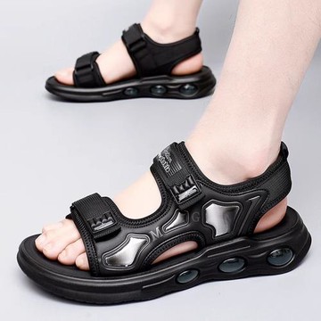 涼鞋夏季男外穿2026新款潮防滑軟底氣墊涼拖鞋男士厚底休閑沙灘鞋