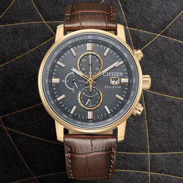 CITIZEN星辰 Chronograph系列 鐵窗花設計 光動能計時腕錶 CA0843-11H