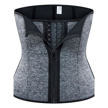 加寬暴汗束腰帶健身塑腰帶拉鏈加排扣女士性感收腹帶腰封塑身衣夏