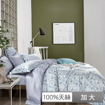 【貝兒居家生活館】100%天絲七件式兩用被床罩組  (加大雙人/春意安然)