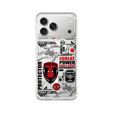iPhone 17 Pro Max ClearX (MagSafe 兼容) 晶透白 - 蜘蛛人 Spider-man - 蜘蛛人 - 標誌圖案