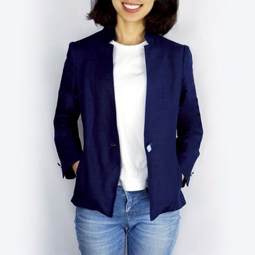 卓也藍染 - 立領小外套