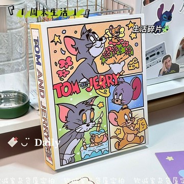 ✨桃園出貨✨小紅書同款高顏值ins風小眾A5尺寸貓和老鼠硬殼活頁卡冊學生必備