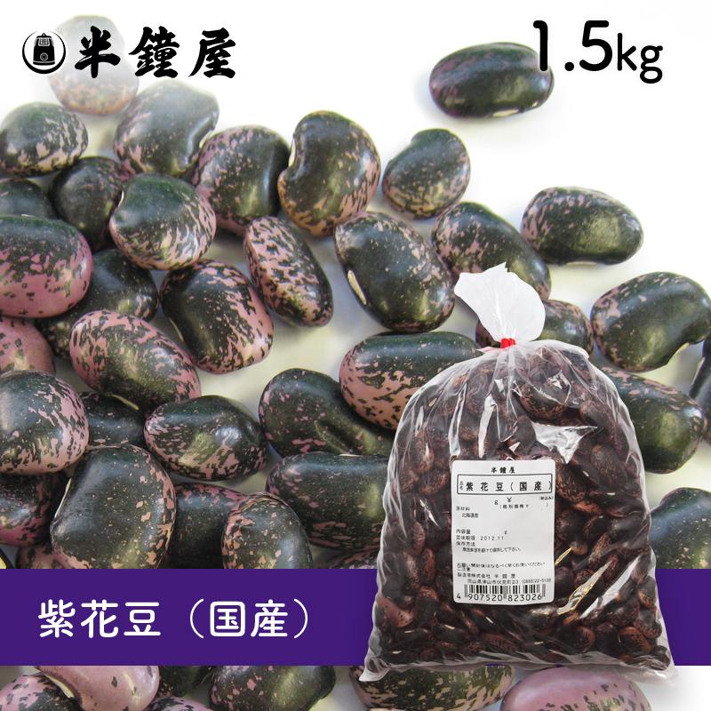 紫花豆（北海道産）1.5kg（甘煮、甘納豆に）