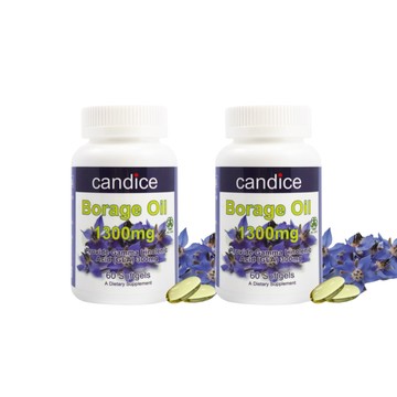 [Candice 康迪斯] 天然琉璃苣油膠囊/月見草油 (60顆/瓶) 兩入組-[Candice 康迪斯] 天然琉璃苣油膠囊/月見草油 (60顆/瓶) 兩入組