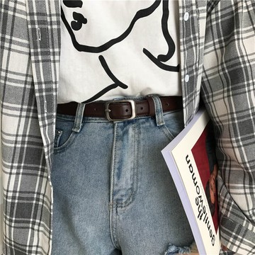 皮帶女士針扣腰帶PU裝飾簡約通用學生褲帶個性腰帶韓國潮ins時尚