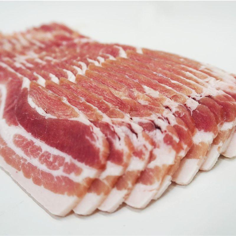 赤身が多いのが特徴 豚バラ肉スライス冷凍1kg 豚ばら 焼肉用 しゃぶしゃぶ用 ホエー豚とは違う味わい 三枚肉 回鍋肉