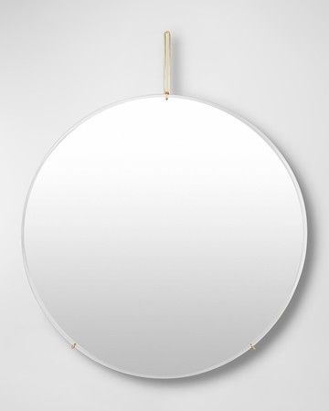 Lunar 43" Round Wall Mirror, Gold