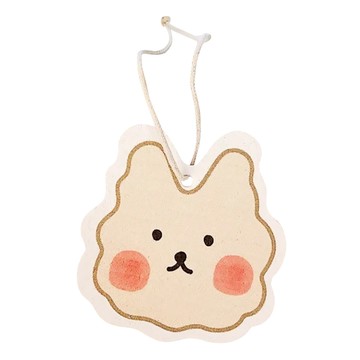 Q版木漿棉菜瓜布 附掛繩 小兔子造型  2個  1組