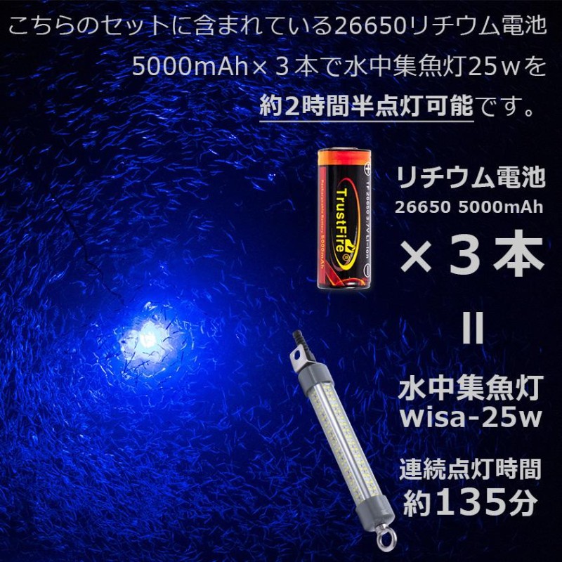 12v バッテリー ボックス (26650 リチウム電池 5000mAh 3本セット