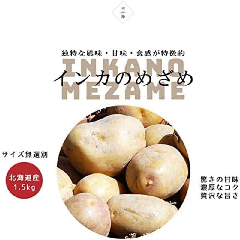 インカのめざめ 1.5kg(サイズ無選別) お試し用 いんかの目覚め 栗の様な甘いじゃがいも 美味しいジャガイモ(北海道産 インカ めざめ)