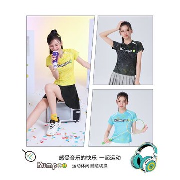 【QQ音樂聯名】薰風新款羽毛球服女熏風運動服女速干短袖t恤賽服