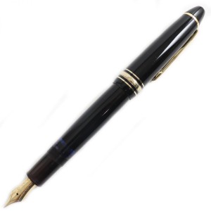 良品●MONTBLANC モンブラン マイスターシュテュック No.146 ペン先14K EFニブ ホワイトスター 万年筆 ブラック×ゴールド