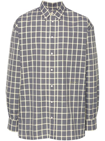 Marni - check-pattern cotton shirt - men - Cotton - 50 - Black