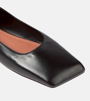 Amina Muaddi Ane embellished leather ballet flats